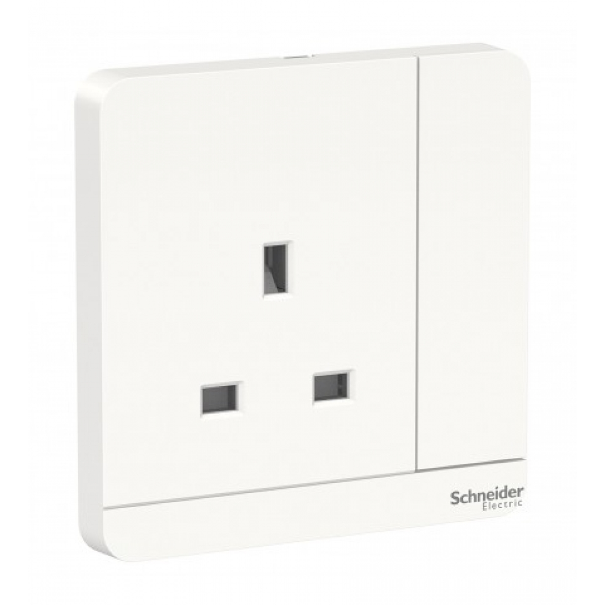 Schneider Electric 施耐德電氣 AvatarOn 13A單位連保護門有掣插座連LED指示燈 (搪瓷白)